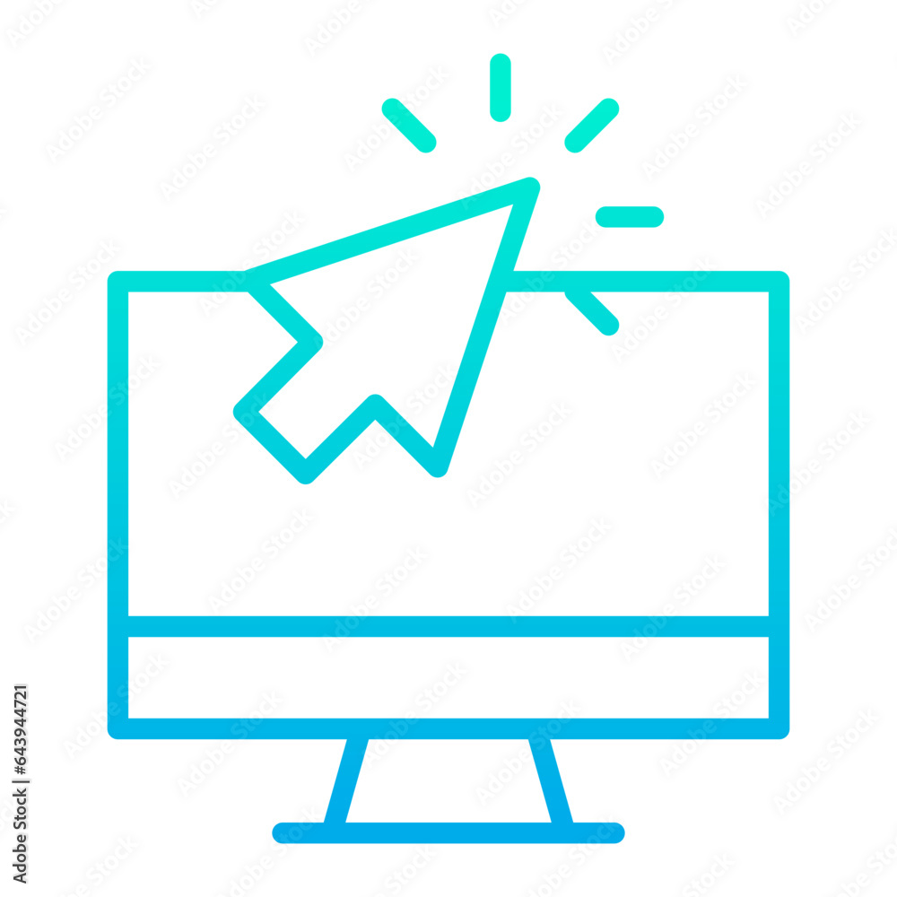 Outline gradient Cursor Desktop icon Outline gradient Cursor Desktop icon