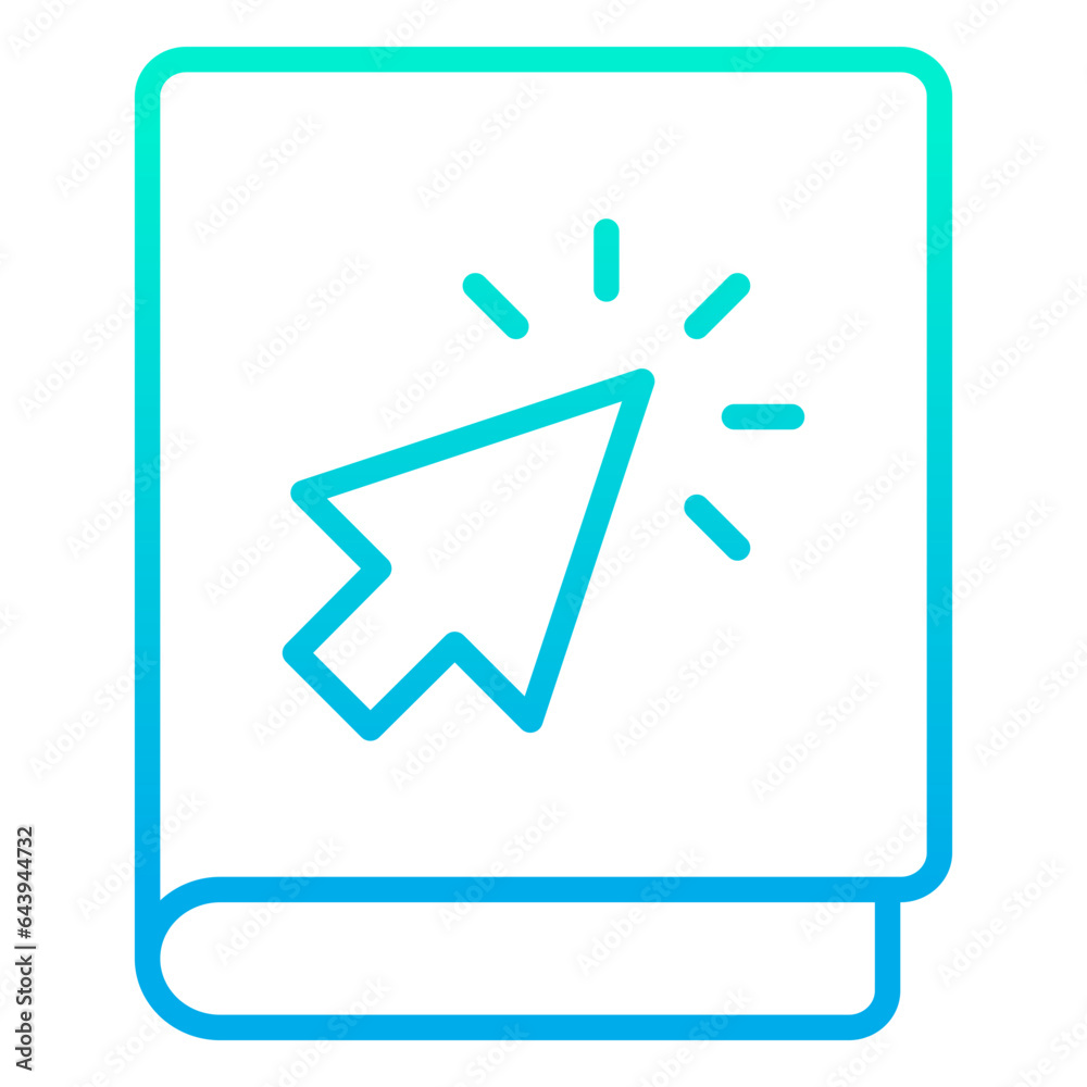 Outline gradient Cursor Book icon Outline gradient Cursor Book icon