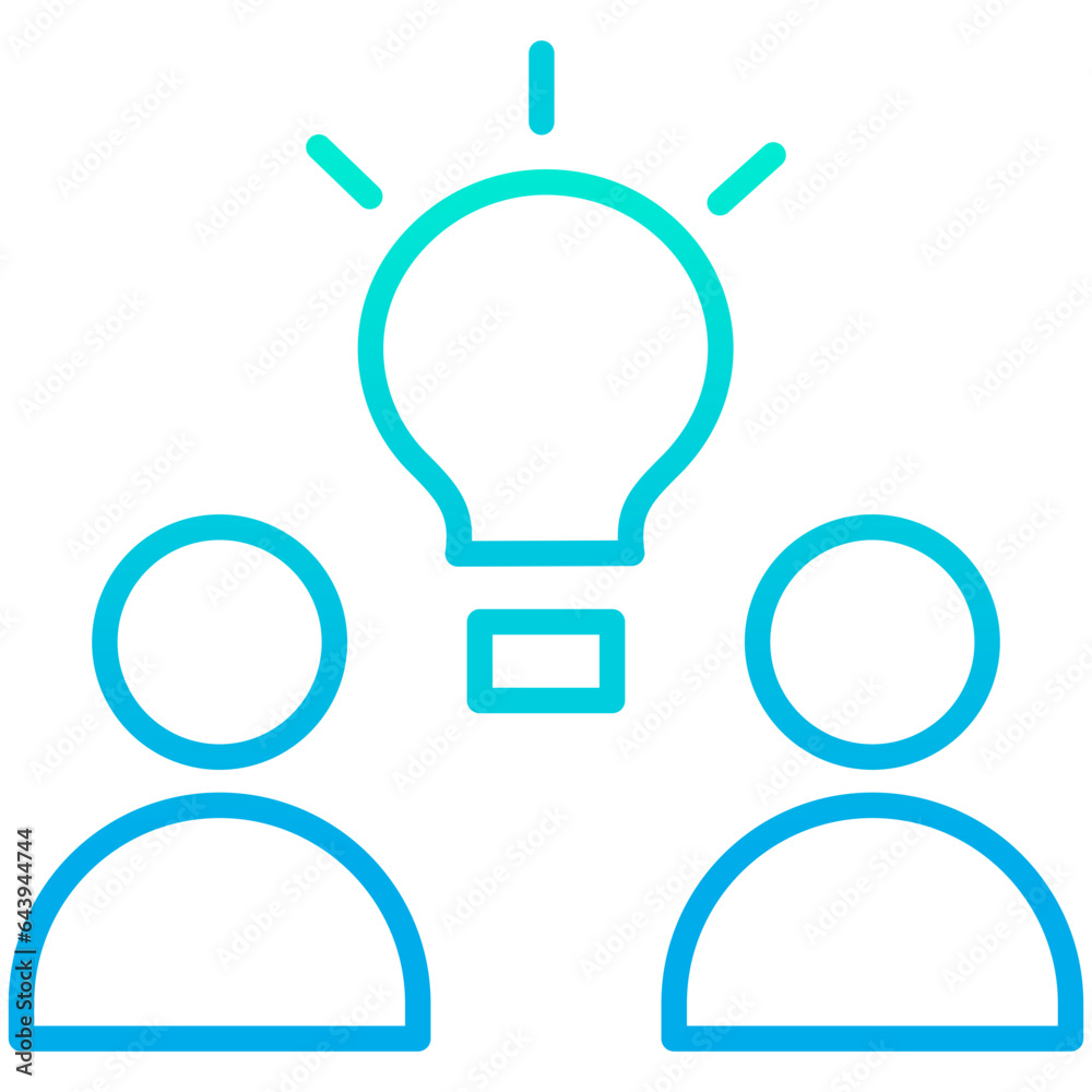 Outline gradient User Business Idea icon Outline gradient User Business Idea icon