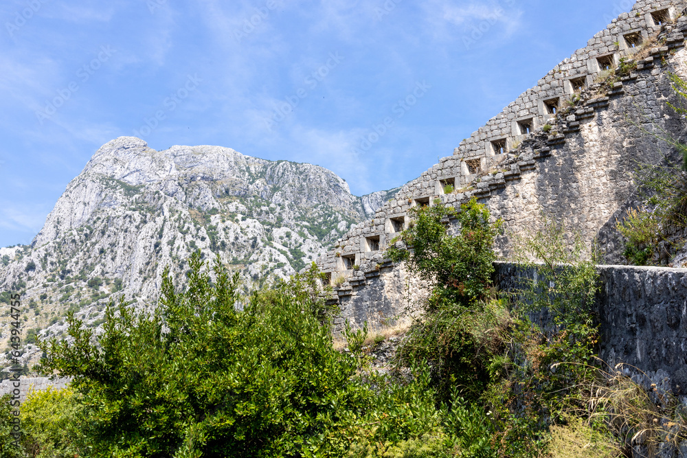 Remains of San Giovanni Fortress. Lovćen National Park, Kotor Fjord. Montenegro (Crna Gora).