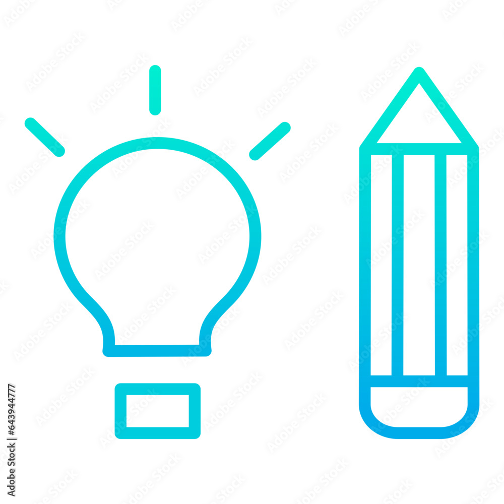 Outline gradient Creative Pencil icon