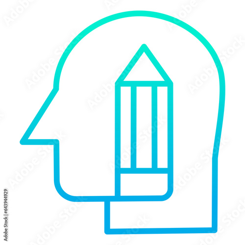 Outline gradient Head icon