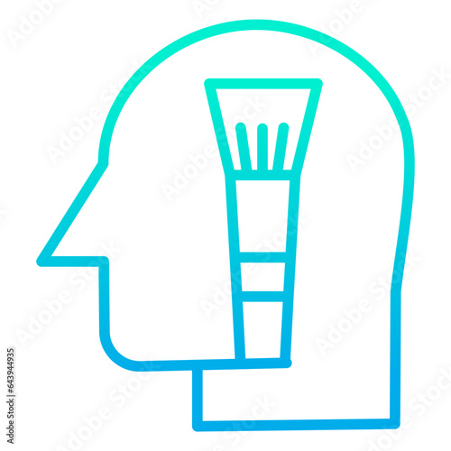 Outline gradient Mind icon