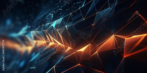 3D Modern Technology Abstract Background, Generative AI