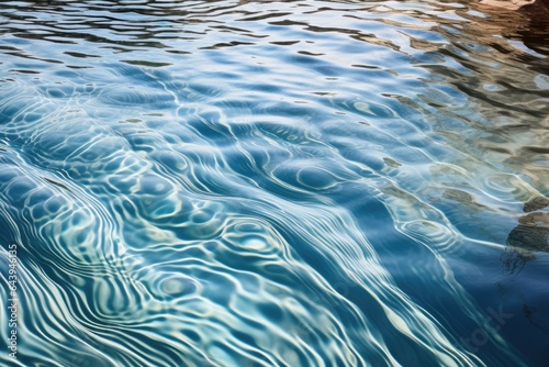 abstract shot of water ripples in a serene natural pool setting