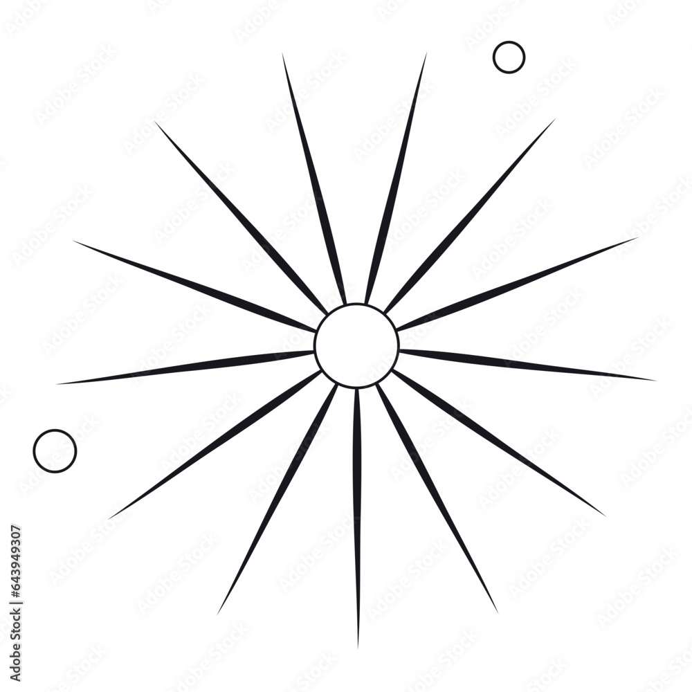 Obraz premium Sparkle star outline illustration