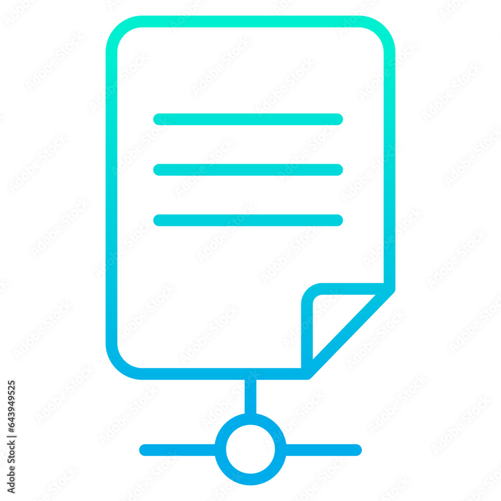 Outline gradient Document shared icon Outline gradient Document shared icon