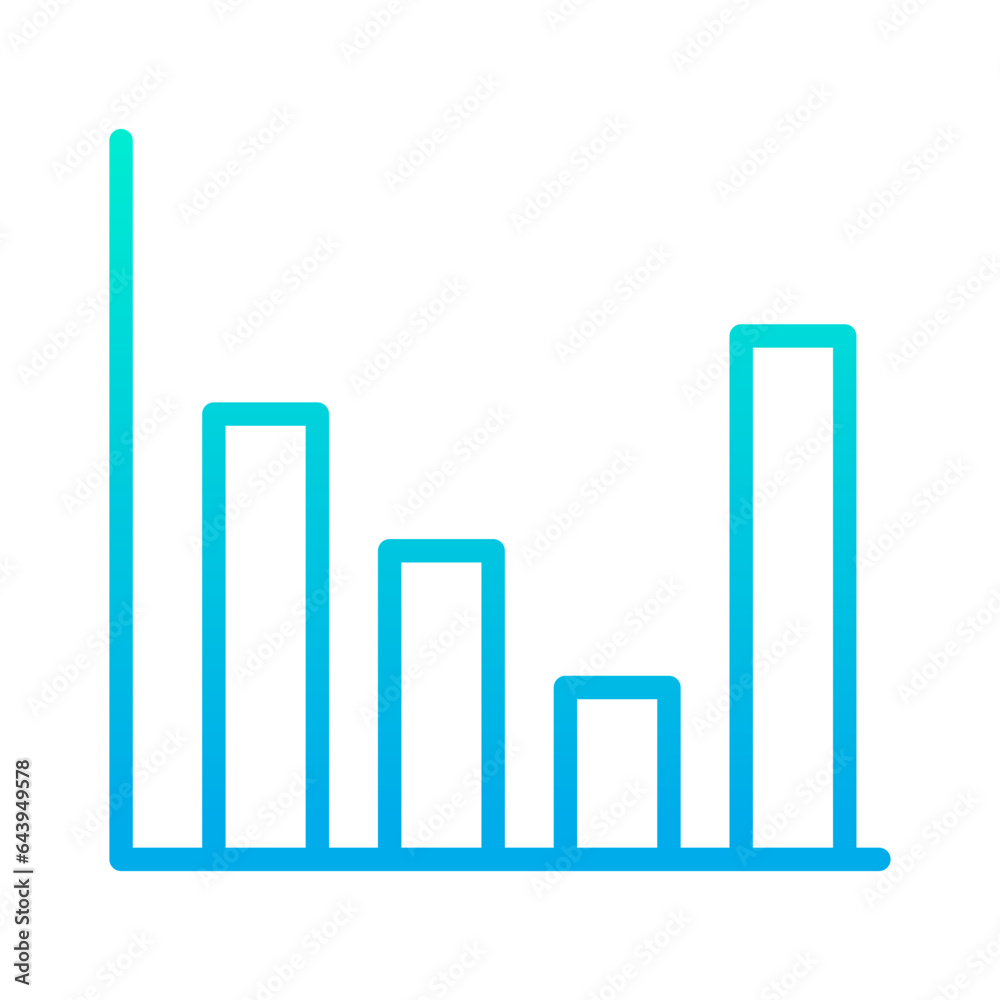 Outline gradient Graph icon Outline gradient Graph icon