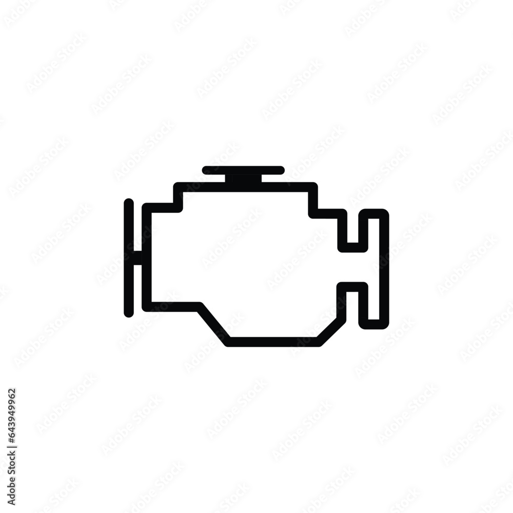 car engine icon vector sign