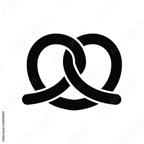 pretzel icon vector breakfast food sign
