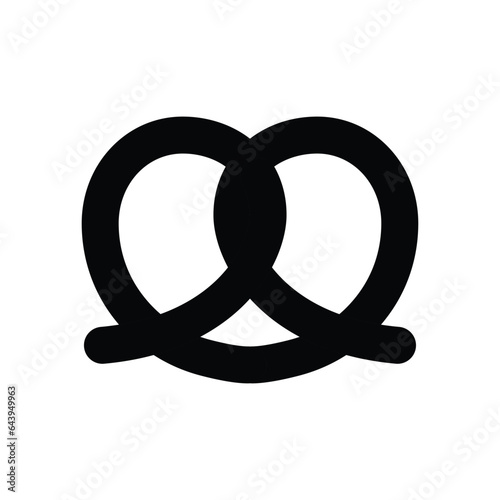 pretzel icon vector breakfast food sign