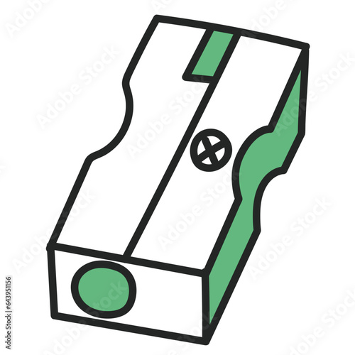 Metal sharpener minimalist illustration