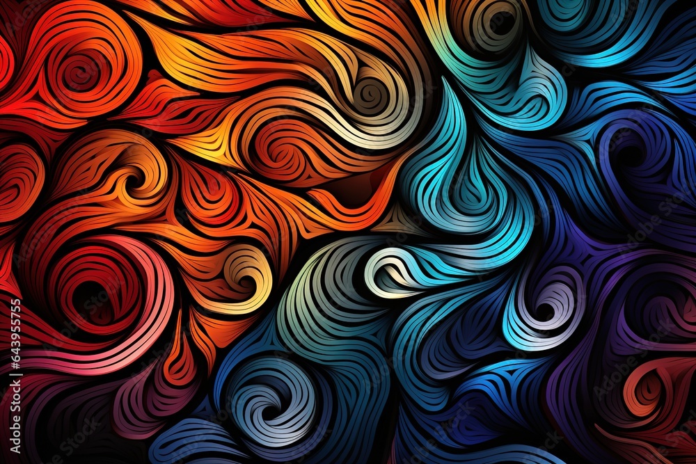 Abstract background with geometric swirls Abstract background with geometric swirls