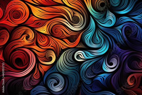 Abstract background with geometric swirls