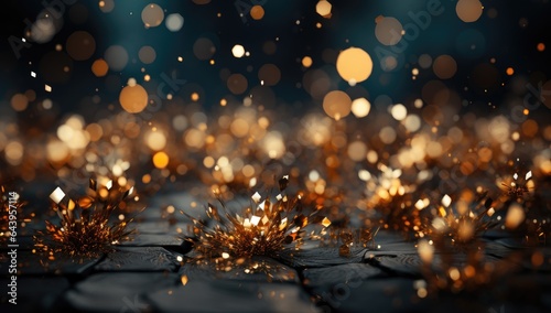 Sparkling Luxury, Gold Glitter, Bokeh Sparkles, and Particles