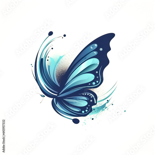Creative butterfly design on a light background, generative AI.