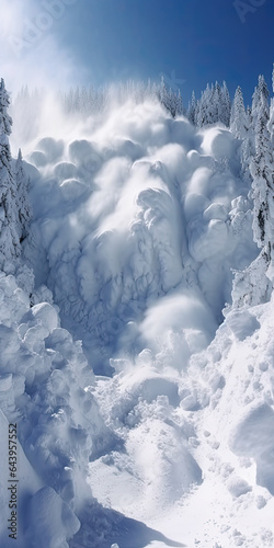 A waterfall in the snow with snow on the bottom