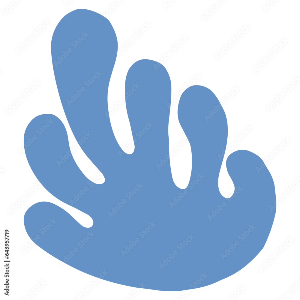 Seaweed shape flat illustration Seaweed shape flat illustration