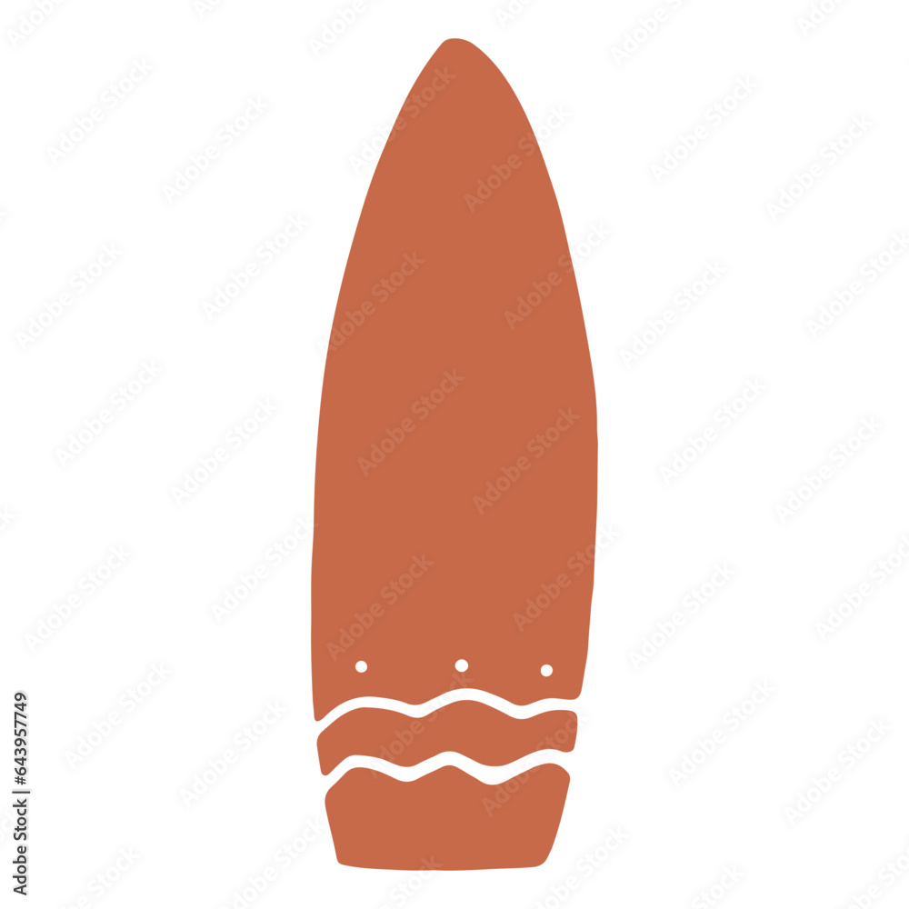 Surfboard shape flat illustration Surfboard shape flat illustration