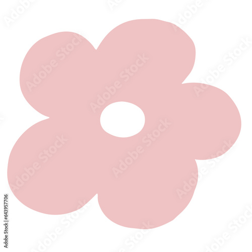 Flower shape flat illustration