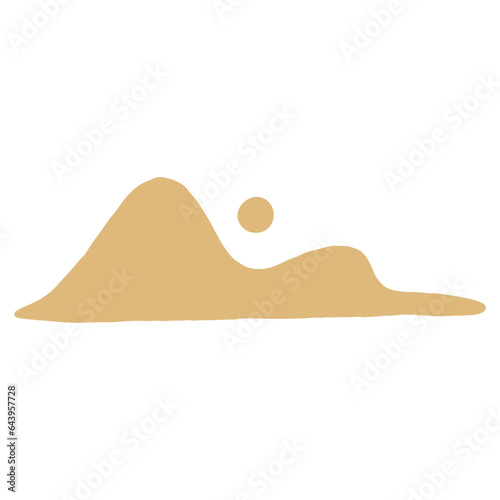 Mountain shape flat illustration