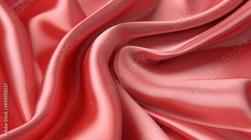 Red silk with creases texture background