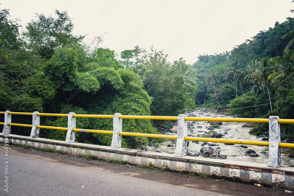 Fototapeta premium Kuningan West Java, the scenery is so beautiful and cool with lush trees that are still green 