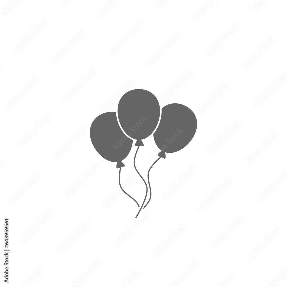 Balloons icon isolated on transparent background Balloons icon isolated on transparent background