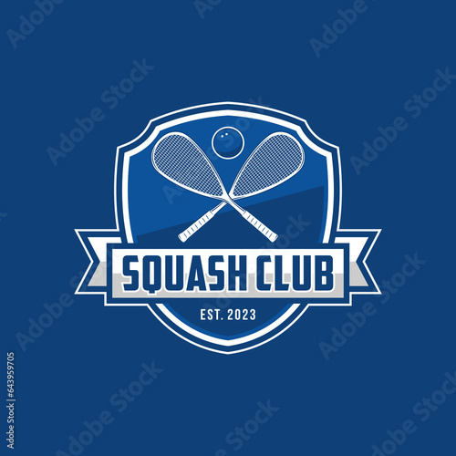 Squash badge logo in modern style, Vector illustration