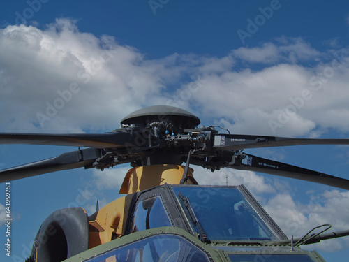 Attack Helicopter propellers and weapon systems photo
