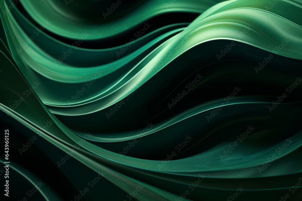 elegant green wave flowing gracefully on a dark background capturing the essence of fluid motion and design elegant green wave flowing gracefully on a dark background capturing the essence of fluid motion and design