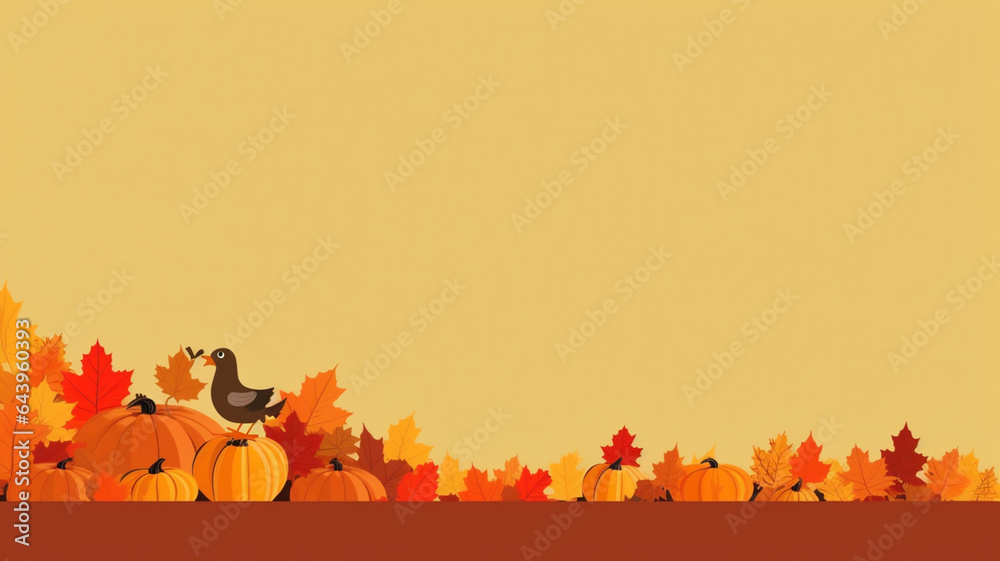 Fototapeta premium Autumn pumpkin background 