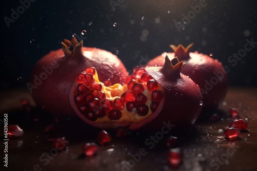 Pomegranate droplets fun. Generate Ai