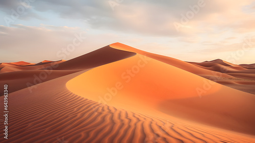 Explore the mesmerizing patterns of desert dunes as the sun bathes them in golden light. The photography reveals the undulating sands  the endless horizon and the warm hues.