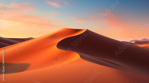 Explore the mesmerizing patterns of desert dunes as the sun bathes them in golden light. The photography reveals the undulating sands, the endless horizon and the warm hues.