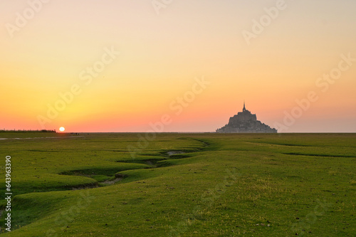 Le Mont-Saint-Michel at sunset