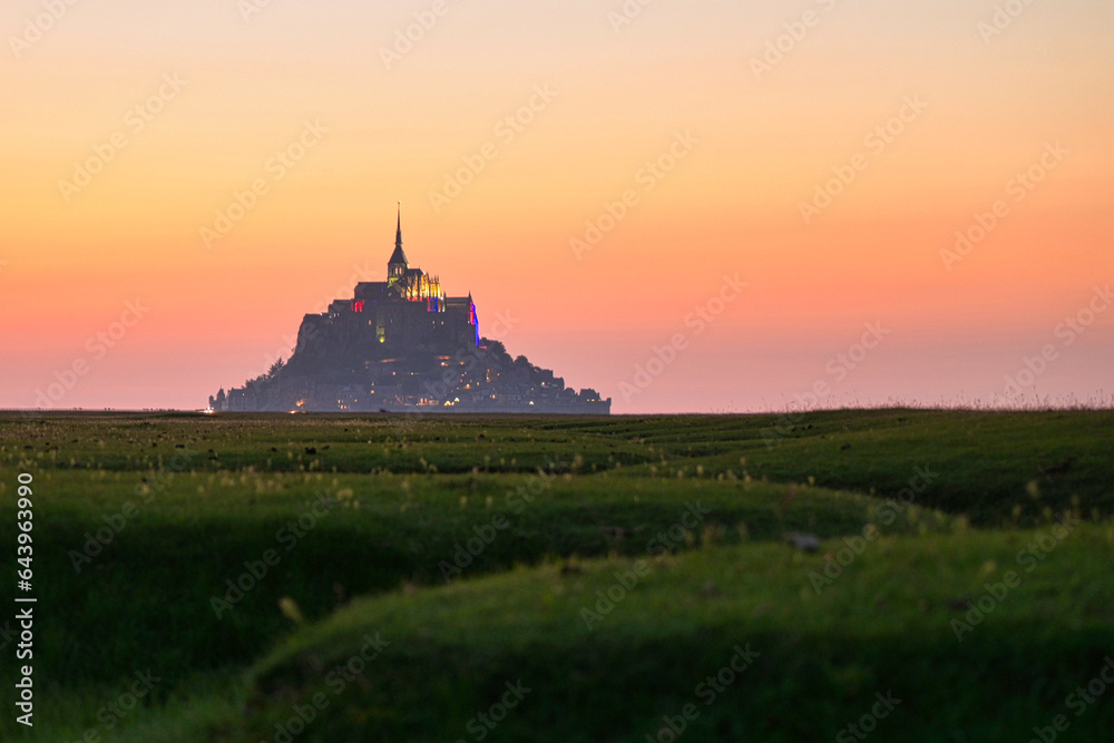 Le Mont-Saint-Michel at sunset