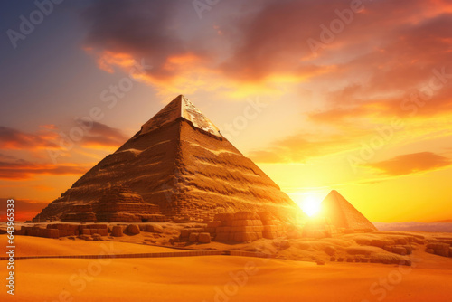 Golden Hour Majesty at the Great Pyramids