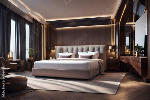 photo of interior design of luxury hotel bedroom © Areesha