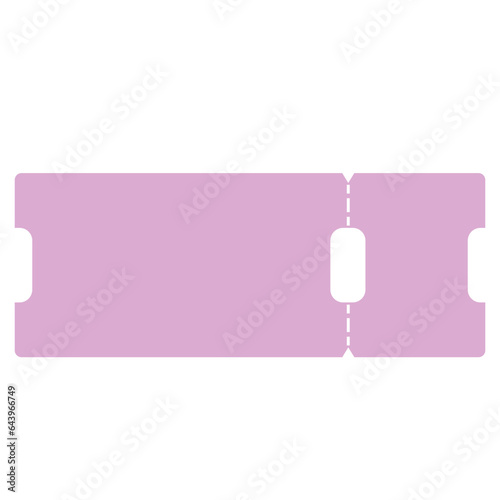 Ticket shape flat illustration