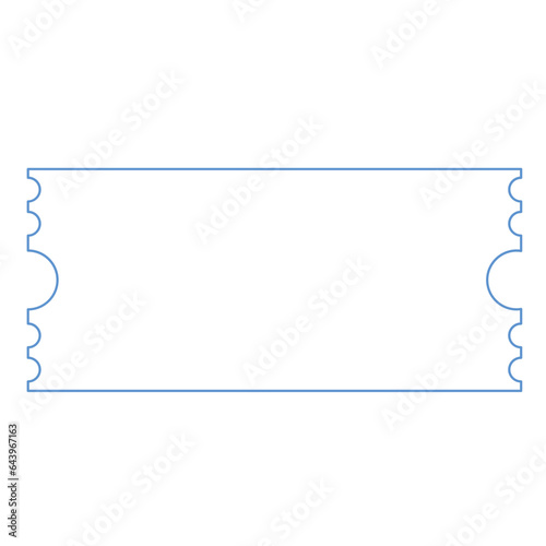 Ticket shape outline illustration