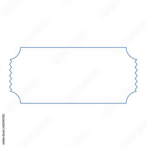 Ticket shape outline illustration