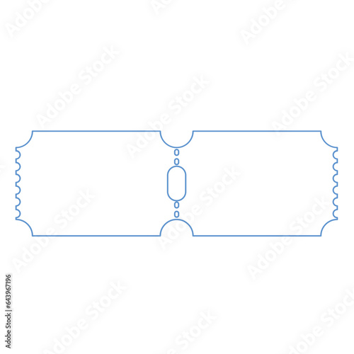 Ticket shape outline illustration
