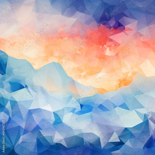 polygon background theme design illustration © TuahPicture