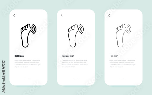 Gout arthritis on foot, joint inflammation thin line icon. Osteoarthritis. Vector illustration.