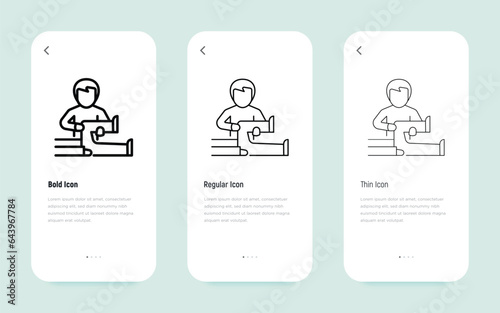 Osteopathy thin line icon. Physiotherapy, arthritis treatment. Massage. Vector illustration.