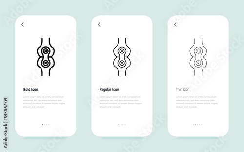 Arthrodesis joint surgery thin line icon. Arthritis. Vector illustration.