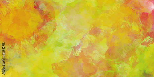 yellow mixed with other color abstract watercolor background 