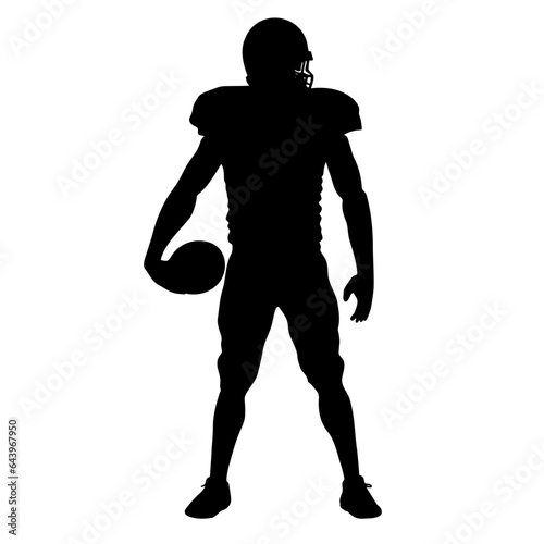 American football player silhouette. Vector illustration © Formatoriginal