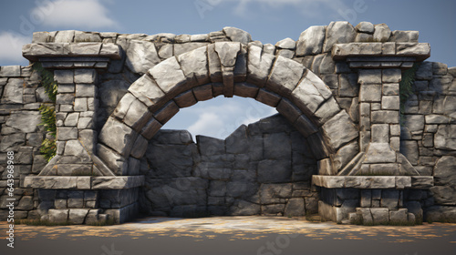 Stone arch entrance wall